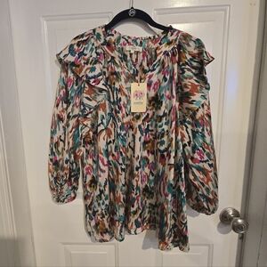 Entro Multicolor Abstract Blouse